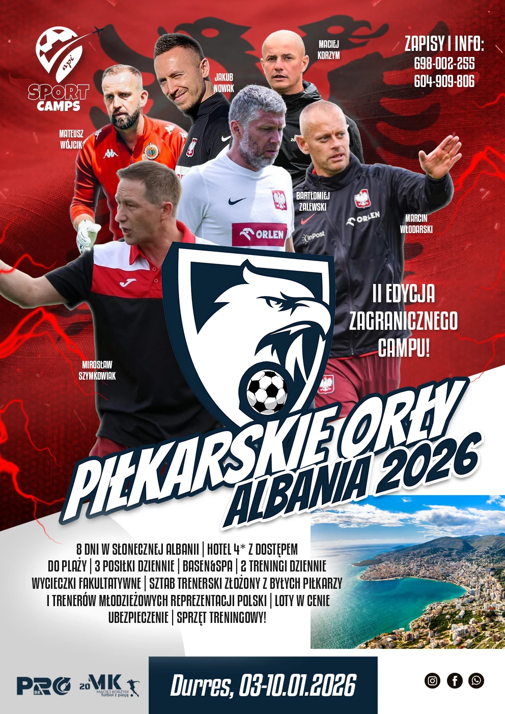 Piłkarskie Orły — Albania 2026 — plakat